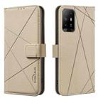 For OPPO A94 5G / F19 Pro+ / Reno5 Z 5G Geometric Pattern RFID Leather Phone Case(Beige) - 1