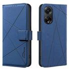 For OPPO A98 5G / F23 / A1 Geometric Pattern RFID Leather Phone Case(Blue) - 1