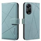 For OPPO A98 5G / F23 / A1 Geometric Pattern RFID Leather Phone Case(Green) - 1