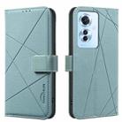 For OPPO Reno11 F 5G Geometric Pattern RFID Leather Phone Case(Green) - 1