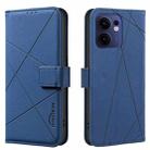 For OPPO Reno13 F 5G Geometric Pattern RFID Leather Phone Case(Blue) - 1