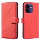 For OPPO Reno13 F 5G Geometric Pattern RFID Leather Phone Case(Red) - 1