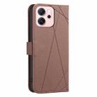 For OPPO Reno14 F 5G Geometric Pattern RFID Leather Phone Case(Brown) - 3