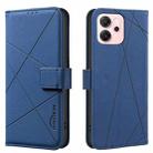 For OPPO Reno14 F 5G Geometric Pattern RFID Leather Phone Case(Blue) - 1