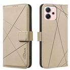 For OPPO Reno14 F 5G Geometric Pattern RFID Leather Phone Case(Beige) - 1