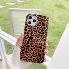For iPhone 12 mini Leopard Pattern Non-full Coverage TPU Protective Case(Brown) - 1