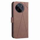 For Realme 11 4G Global Geometric Pattern RFID Leather Phone Case(Brown) - 3