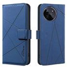 For Realme 11 4G Global Geometric Pattern RFID Leather Phone Case(Blue) - 1