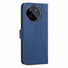 For Realme 11 4G Global Geometric Pattern RFID Leather Phone Case(Blue) - 3