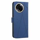 For Realme 11 5G Global / 11X Geometric Pattern RFID Leather Phone Case(Blue) - 3