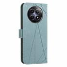 For Realme 12 5G Global Geometric Pattern RFID Leather Phone Case(Green) - 3