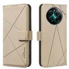 For Realme 12+ 5G Geometric Pattern RFID Leather Phone Case(Beige) - 1