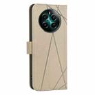 For Realme 12+ 5G Geometric Pattern RFID Leather Phone Case(Beige) - 3