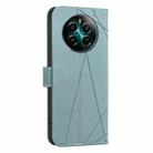 For Realme 12+ 5G Geometric Pattern RFID Leather Phone Case(Green) - 3