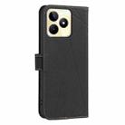 For Realme C53 Geometric Pattern RFID Leather Phone Case(Black) - 3