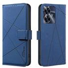 For Realme C55 Geometric Pattern RFID Leather Phone Case(Blue) - 1