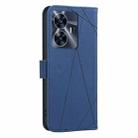 For Realme C55 Geometric Pattern RFID Leather Phone Case(Blue) - 3