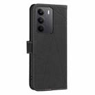 For Realme C75 4G Geometric Pattern RFID Leather Phone Case(Black) - 3