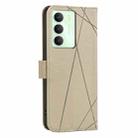 For Realme 14x 5G Geometric Pattern RFID Leather Phone Case(Beige) - 3