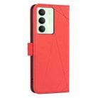For Realme 14x 5G Geometric Pattern RFID Leather Phone Case(Red) - 3