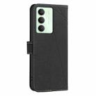 For Realme 14x 5G Geometric Pattern RFID Leather Phone Case(Black) - 3