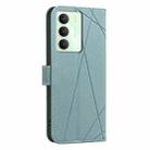 For Realme 14x 5G Geometric Pattern RFID Leather Phone Case(Green) - 3