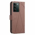 For Realme C71 4G Global Geometric Pattern RFID Leather Phone Case(Brown) - 3