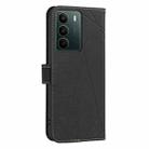 For Realme C71 4G Global Geometric Pattern RFID Leather Phone Case(Black) - 3