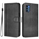 For Nokia C300 Line Splicing Buckle Retro Leather Phone Case(Black) - 2