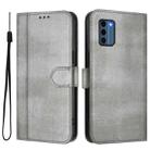 For Nokia C300 Line Splicing Buckle Retro Leather Phone Case(Grey) - 2