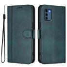 For Nokia C300 Line Splicing Buckle Retro Leather Phone Case(Dark Green) - 2