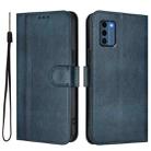 For Nokia C300 Line Splicing Buckle Retro Leather Phone Case(Dark Blue) - 2