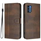 For Nokia C300 Line Splicing Buckle Retro Leather Phone Case(Brown) - 2