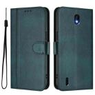 For Nokia C01 Plus / C1 2nd Edition Line Splicing Buckle Retro Leather Phone Case(Dark Green) - 2