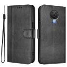 For Nokia 6.3 / G20 / G10 Line Splicing Buckle Retro Leather Phone Case(Black) - 2