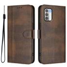 For Nokia G42 / G310 Line Splicing Buckle Retro Leather Phone Case(Brown) - 2