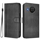 For Nokia X20 / X10 Line Splicing Buckle Retro Leather Phone Case(Black) - 2