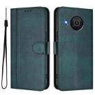 For Nokia X20 / X10 Line Splicing Buckle Retro Leather Phone Case(Dark Green) - 2