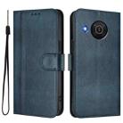For Nokia X20 / X10 Line Splicing Buckle Retro Leather Phone Case(Dark Blue) - 2
