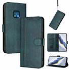 For Nokia XR20 Line Splicing Buckle Retro Leather Phone Case(Dark Green) - 1