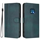For Nokia XR20 Line Splicing Buckle Retro Leather Phone Case(Dark Green) - 2