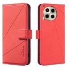For Tecno Camon 30 4G / 30 5G Geometric Pattern RFID Leather Phone Case(Red) - 1