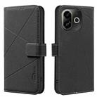 For Tecno Pop 9 5G / Spark 30C 5G Geometric Pattern RFID Leather Phone Case(Black) - 1
