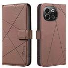 For Tecno Pova 6 Neo 5G / Spark 30 5G Geometric Pattern RFID Leather Phone Case(Brown) - 1