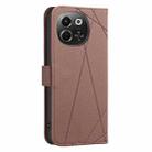 For Tecno Pova 6 Neo 5G / Spark 30 5G Geometric Pattern RFID Leather Phone Case(Brown) - 3