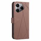 For Tecno Spark 20 Pro Geometric Pattern RFID Leather Phone Case(Brown) - 3