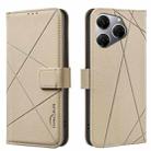 For Tecno Spark 20 Pro Geometric Pattern RFID Leather Phone Case(Beige) - 1
