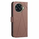 For Tecno Spark 20 Pro+ Geometric Pattern RFID Leather Phone Case(Brown) - 3