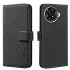 For Tecno Spark 20 Pro+ Geometric Pattern RFID Leather Phone Case(Black) - 1
