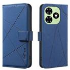 For Tecno Spark GO 2024 / 20C / Pop 8 Geometric Pattern RFID Leather Phone Case(Blue) - 1